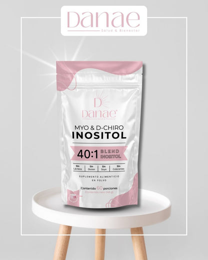 Danae | Myo & D-Chiro Inositol mezcla ideal 40:1, para Mujeres (246 g c/u), 60 días de duración.