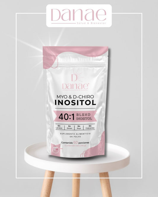 Danae | Myo & D-Chiro Inositol mezcla ideal 40:1, para Mujeres (246 g c/u), 60 días de duración.